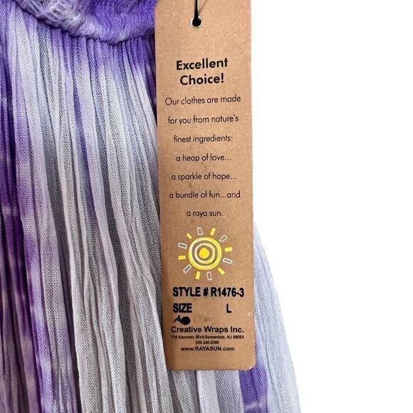 Raya Sun Crepe Crochet Bust Tie Dye Spaghetti Dress Cover Up - Picture 6 of 10